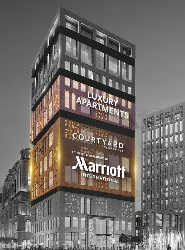 Hotel tower facade